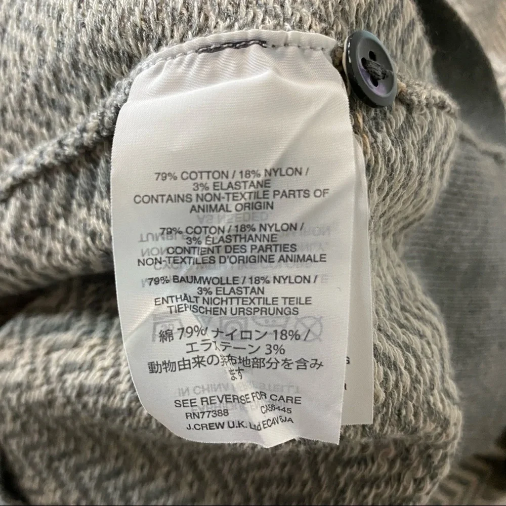 J. Crew Cotton Jackie Cardigan Herringbone Sweater Small‎